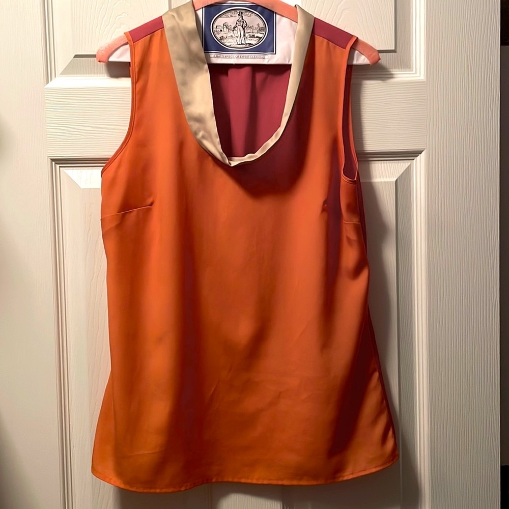 Limited Two Toned Sleeveless Blouse, sz S